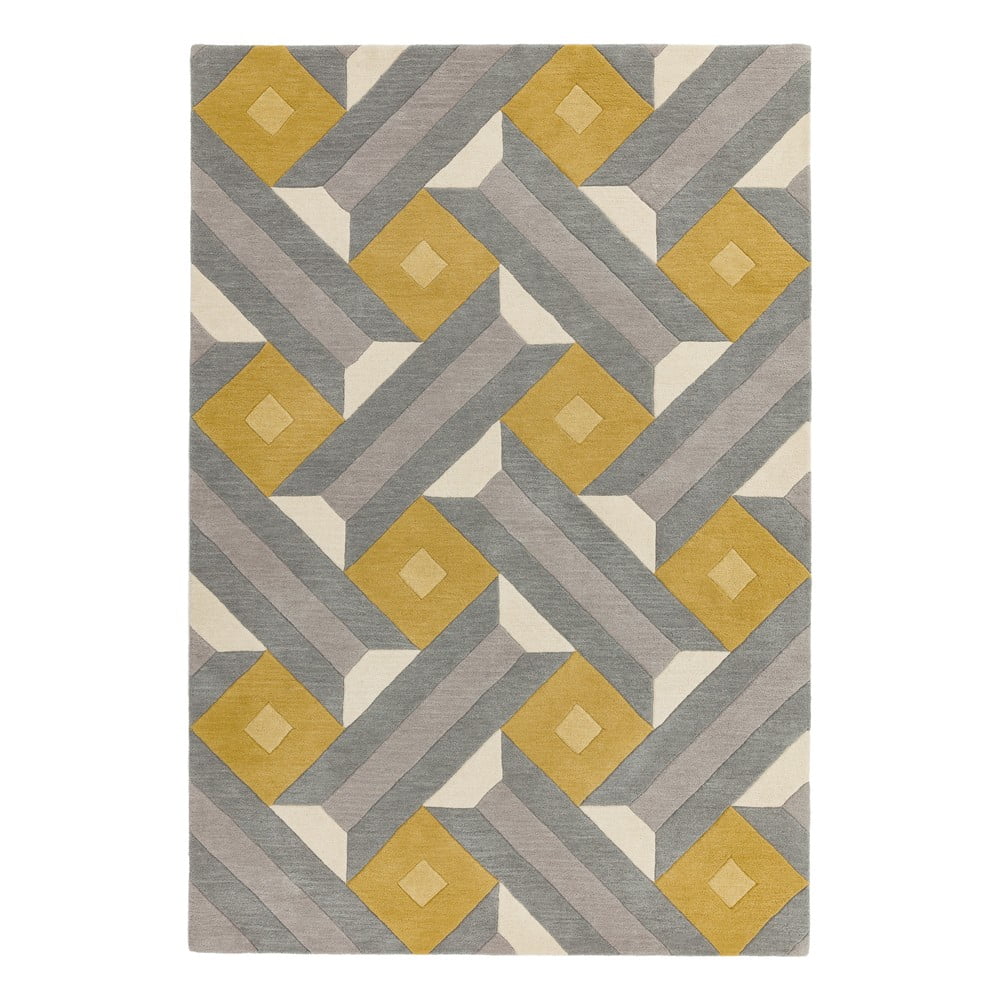Motif szürke-sárga szőnyeg, 200 x 290 cm - Asiatic Carpets