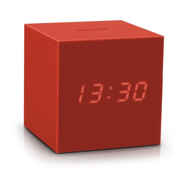 Gravitry Cube piros ébresztőóra LED kijelzővel - Gingko