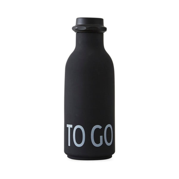To Go fekete vizes palack, 500 ml - Design Letters