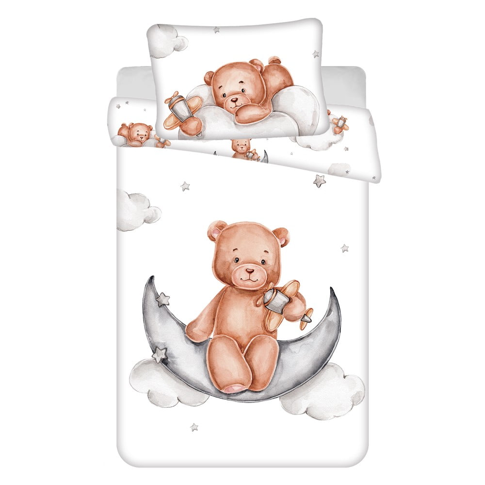 Pamut gyerek ágyneműhuzat babaágyhoz 100x135 cm Medvídek 