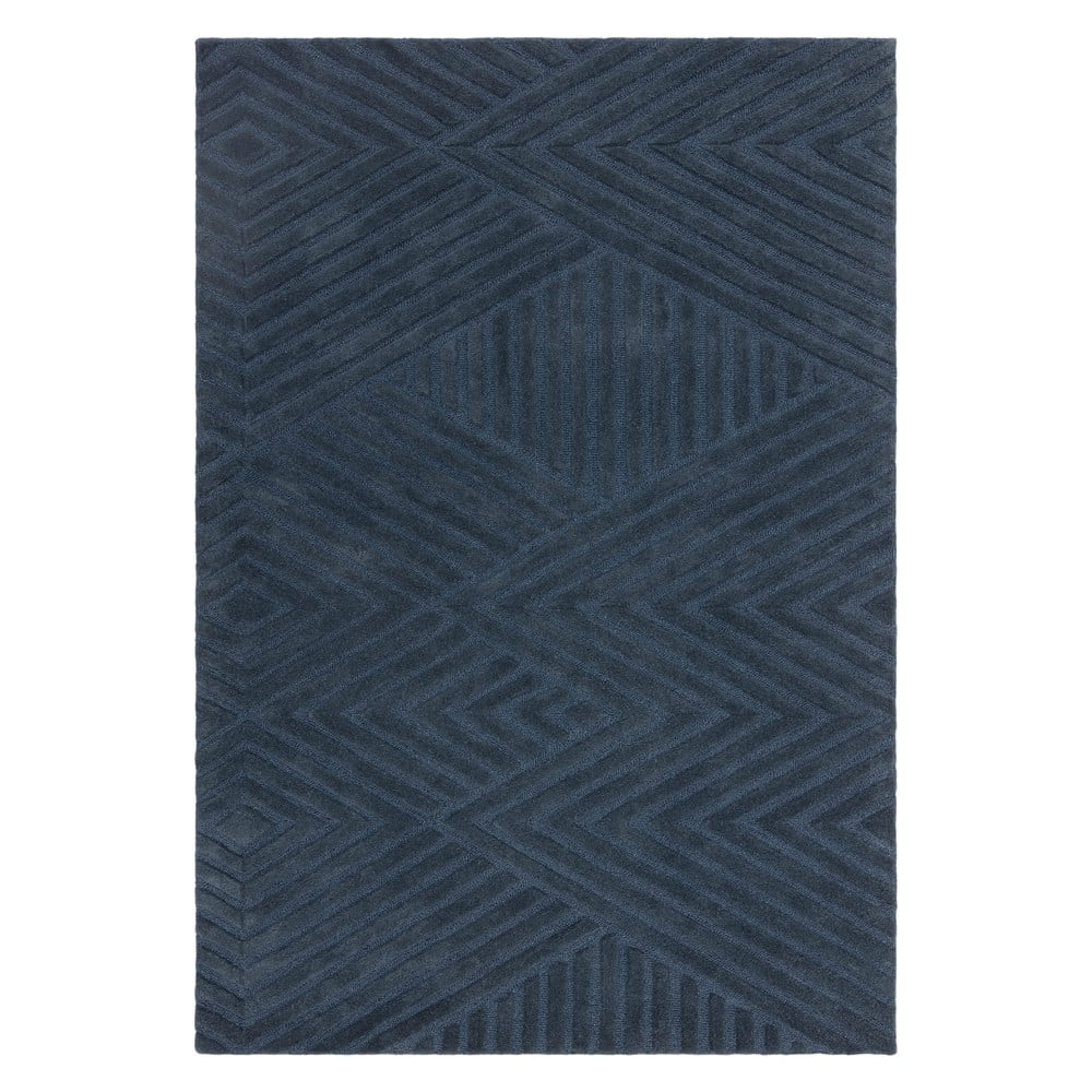 Sötétkék gyapjú szőnyeg 160x230 cm hague – asiatic carpets