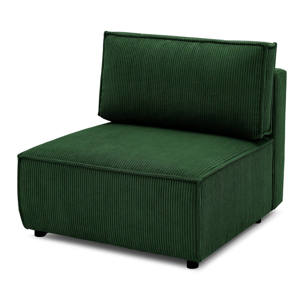 Zöld kordbársony kanapé modul (variálható) nihad modular – bobochic paris