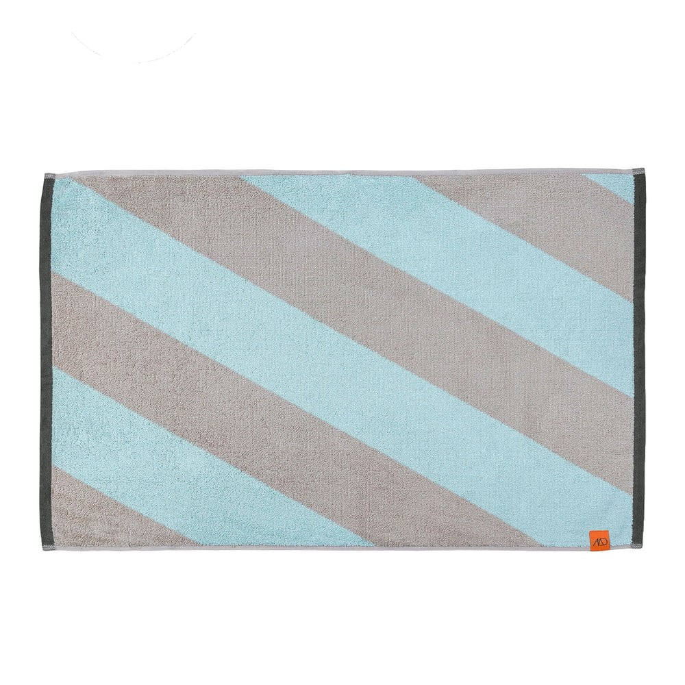 Mentazöld bio pamut fürdőszobai kilépő 50x80 cm Diagonal – Mette Ditmer Denmark