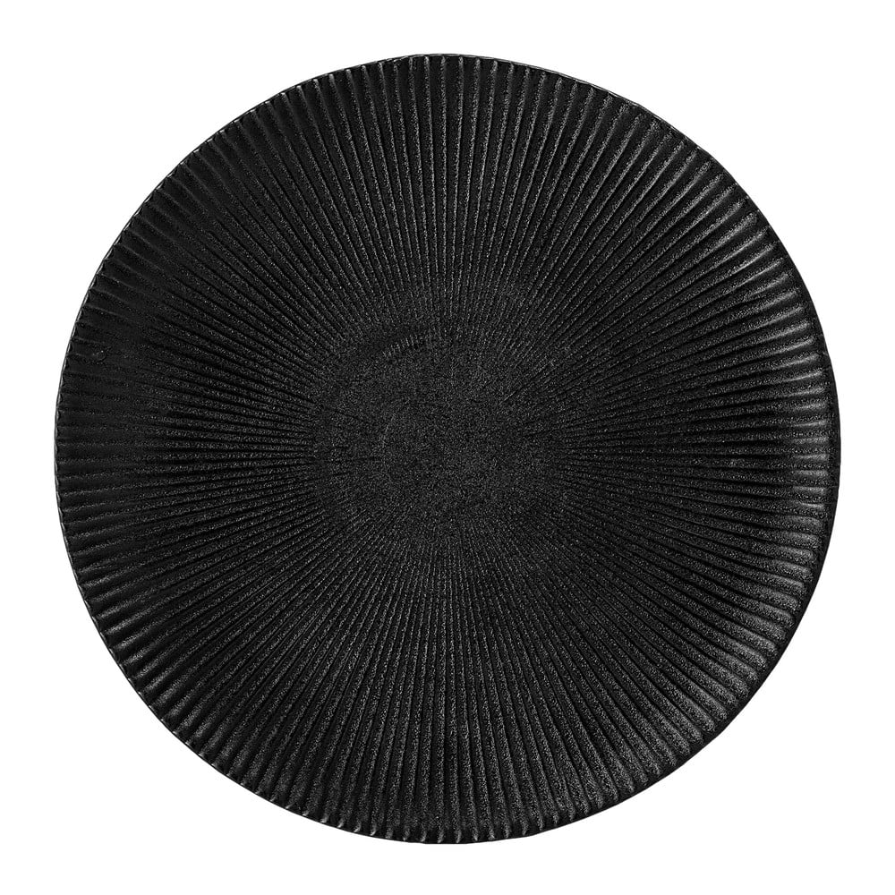 Neri fekete agyagkerámia tányér, ø 23 cm - Bloomingville