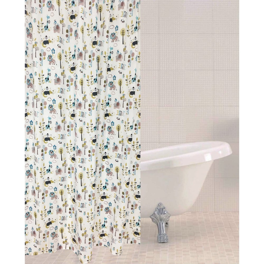 Jungle Town zuhanyfüggöny, 180 x 180 cm - Sabichi