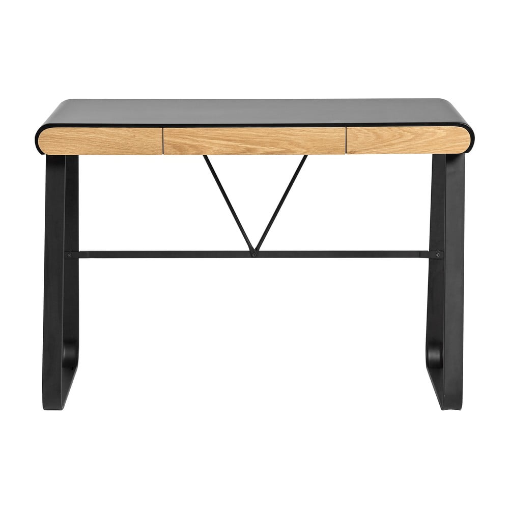 Astrid 3 fiókos fekete íróasztal - marckeric