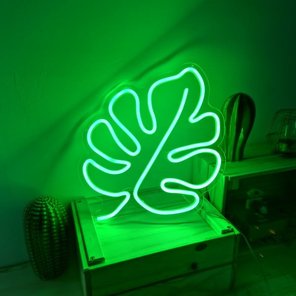 Leaf zöld világító fali dekoráció, 30 x 40 cm - Candy Shock