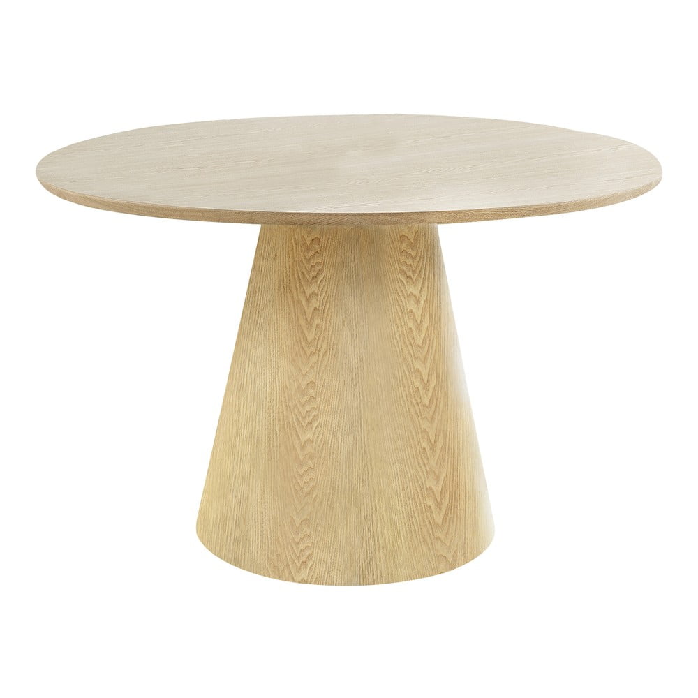 Kerek étkezőasztal kőrisfa dekoros asztallappal ø 120 cm bolton – house nordic