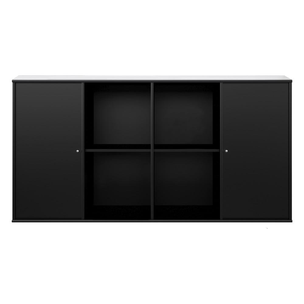 Hammel furniture fekete faliszekrény hammel mistral kubus, 136 x 69 cm
