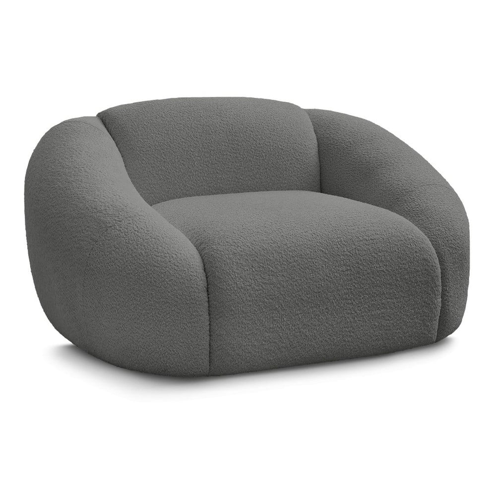 Szürke buklé fotel Tina – Bobochic Paris