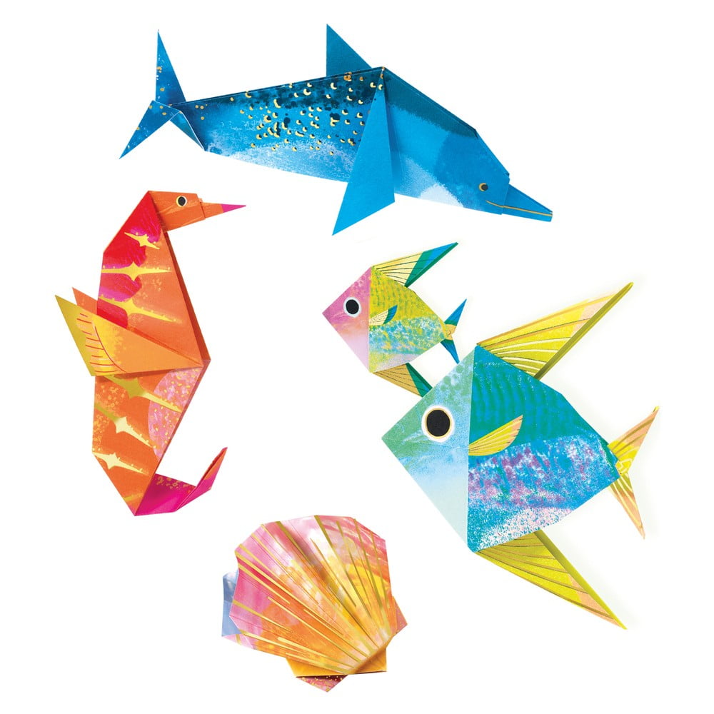 Glam Sea 24 db origami papír leírással - Djeco