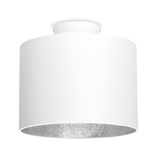 MIKA S fehér mennyezeti lámpa ezüstszínű részletekkel, ⌀ 25 cm - Sotto Luce