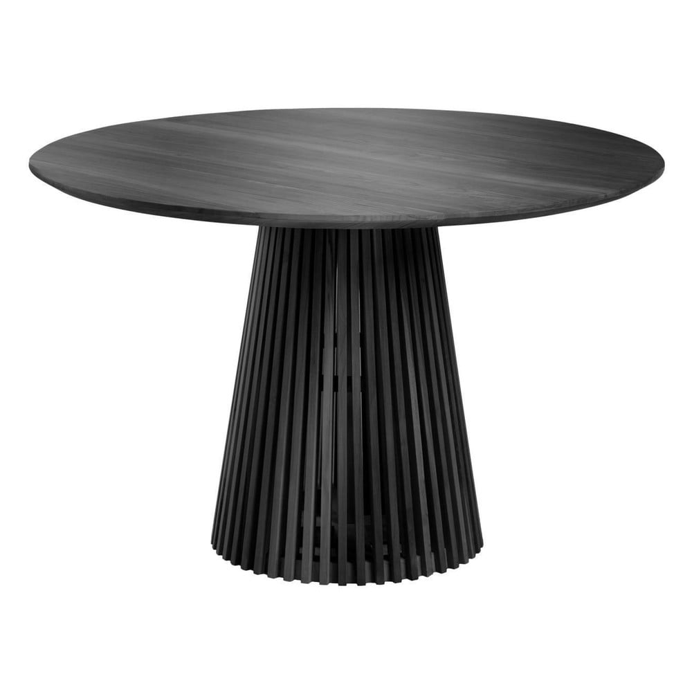 Fekete mindifa kerek étkezőasztal ø 120 cm jeanette – kave home
