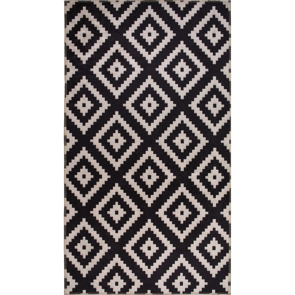 Fekete mosható szőnyeg 230x160 cm - Vitaus