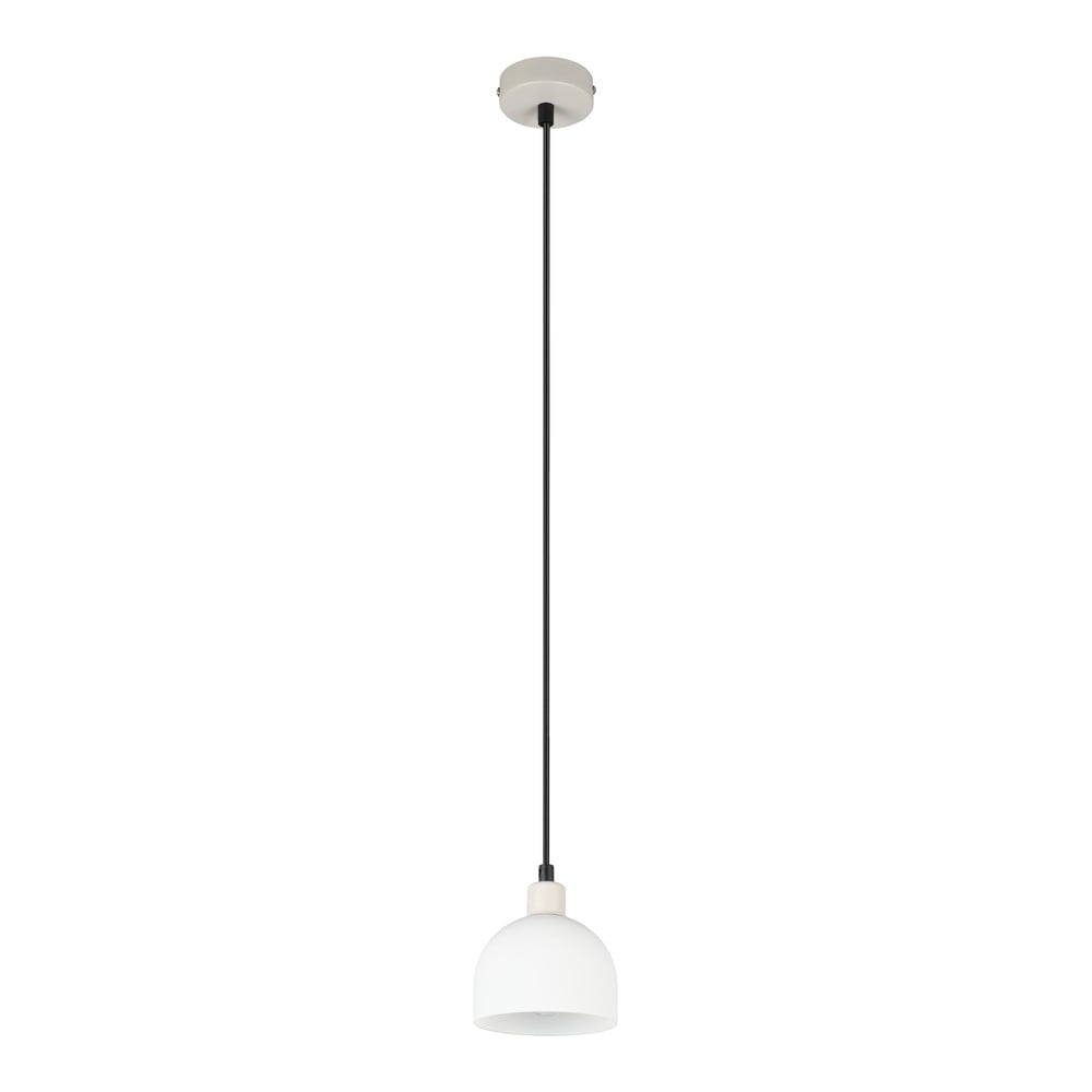 Fehér függőlámpa üveg búrával ø 12 cm Molly – Trio