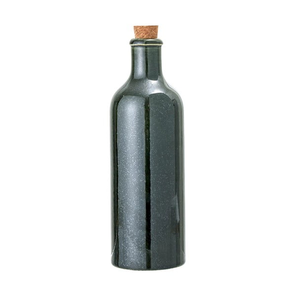 Joelle sötétzöld agyagkerámia palack dugóval, 650 ml - Bloomingville