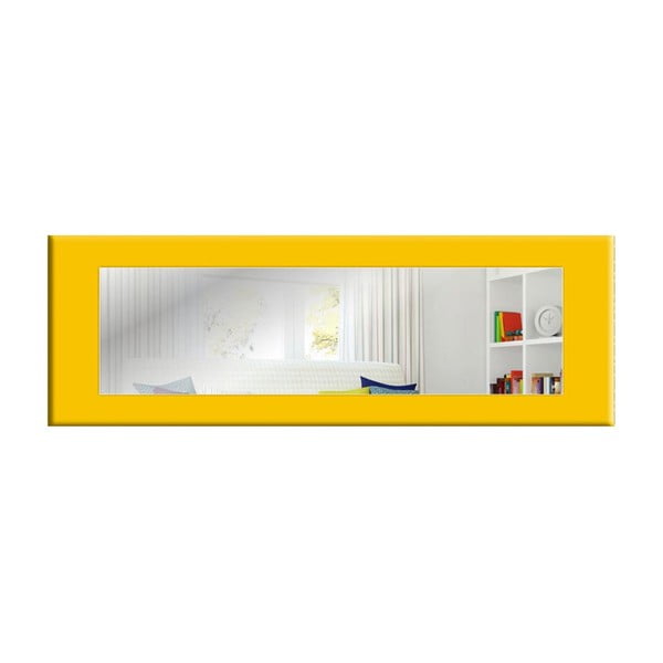 Eve fali tükör sárga kerettel, 120 x 40 cm - Oyo Concept