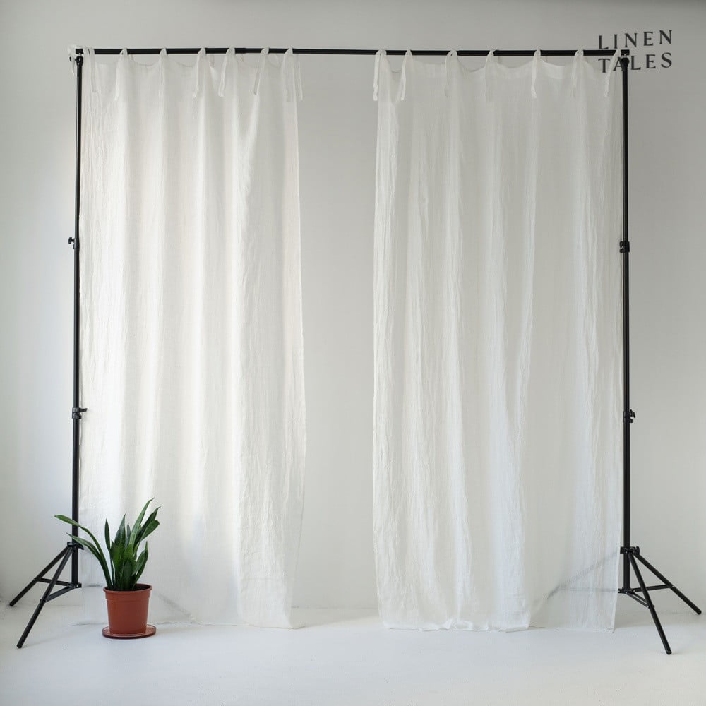 Fehér átlátszó függöny 130x330 cm Daytime – Linen Tales