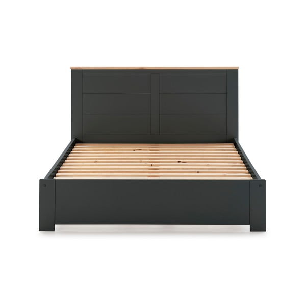 Akira antracitszürke kétszemélyes ágy, 160 x 200 cm - Marckeric