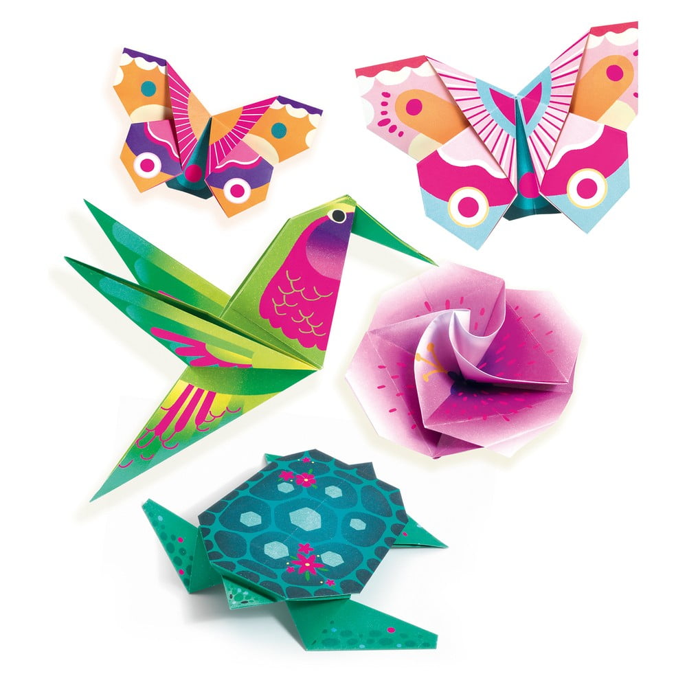 Neon Tropics 24 db origami papír leírással - Djeco