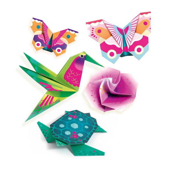 Neon Tropics 24 db origami papír leírással - Djeco