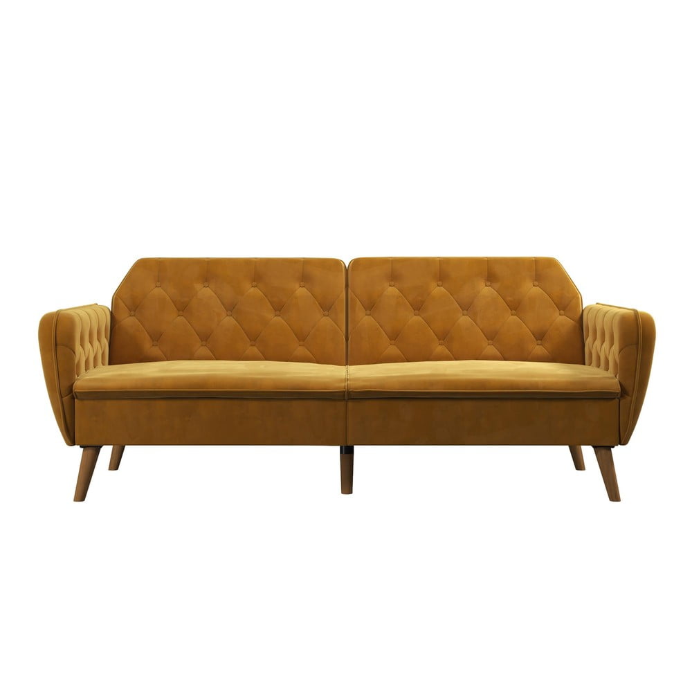 Sárga kinyitható kanapé 211 cm tallulah - novogratz