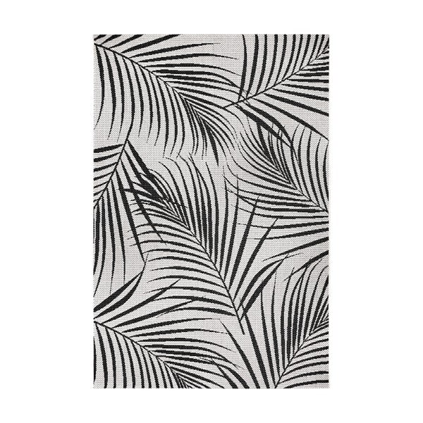 Flora fekete-szürke kültéri szőnyeg, 160 x 230 cm - Ragami