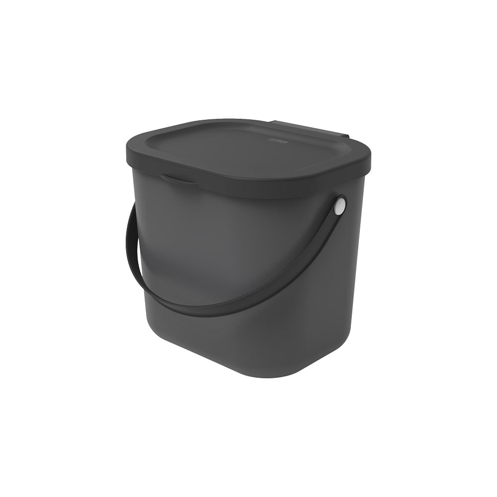 Fekete komposztálható hulladékgyűjtő edény 6 l Albula - Rotho