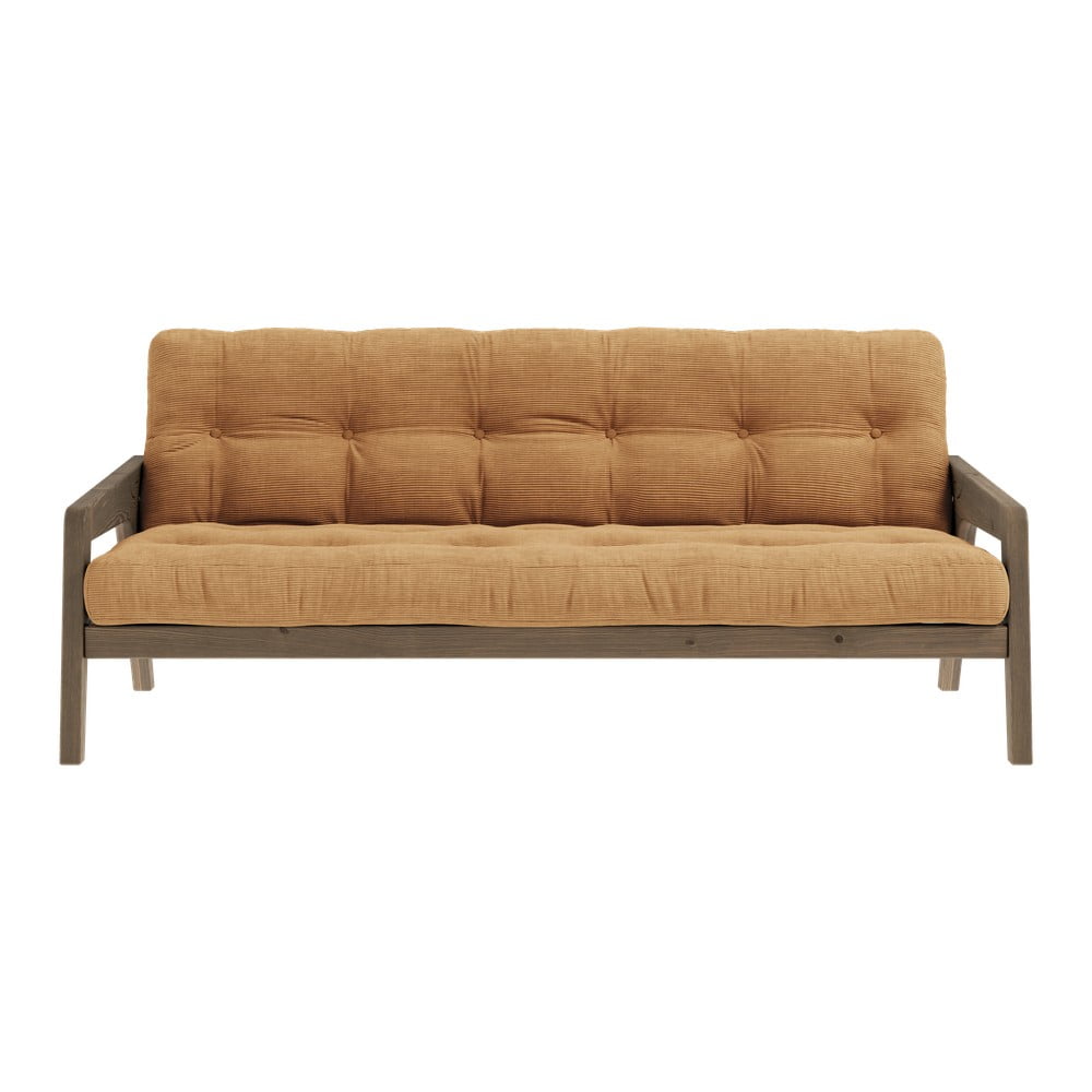 Mustársárga kinyitható kanapé 190 cm Grab Carob – Karup Design