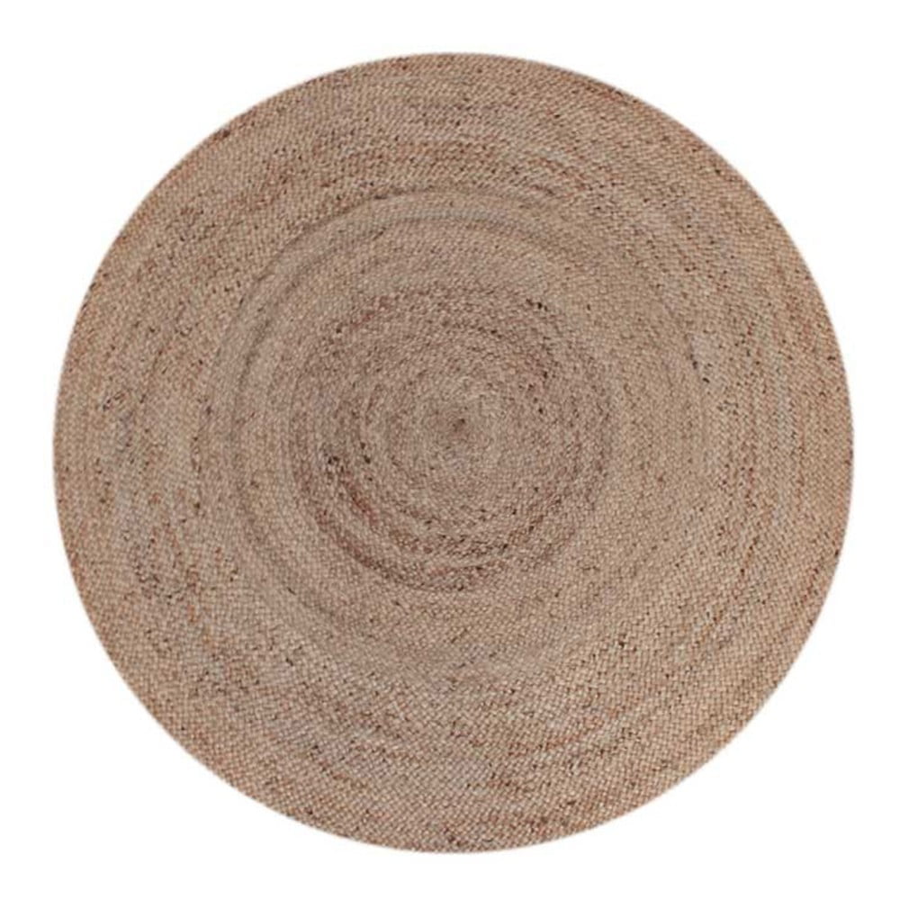 Barna juta kerek szőnyeg ø 180 cm – label51