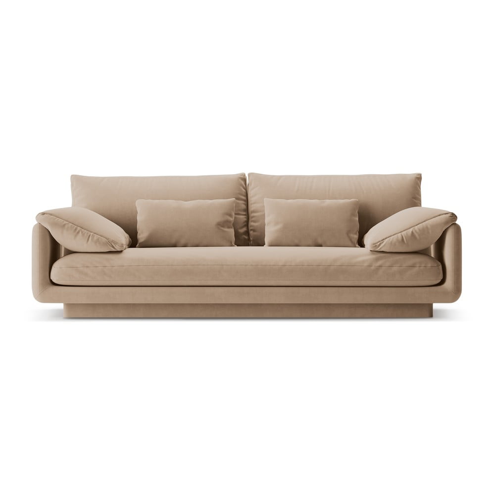 Bézs bársony kanapé 220 cm Torino – Micadoni