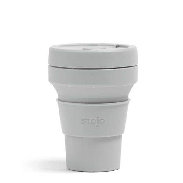 Pocket Cup Cashmere szürke összecsukható thermo pohár, 355 ml - Stojo