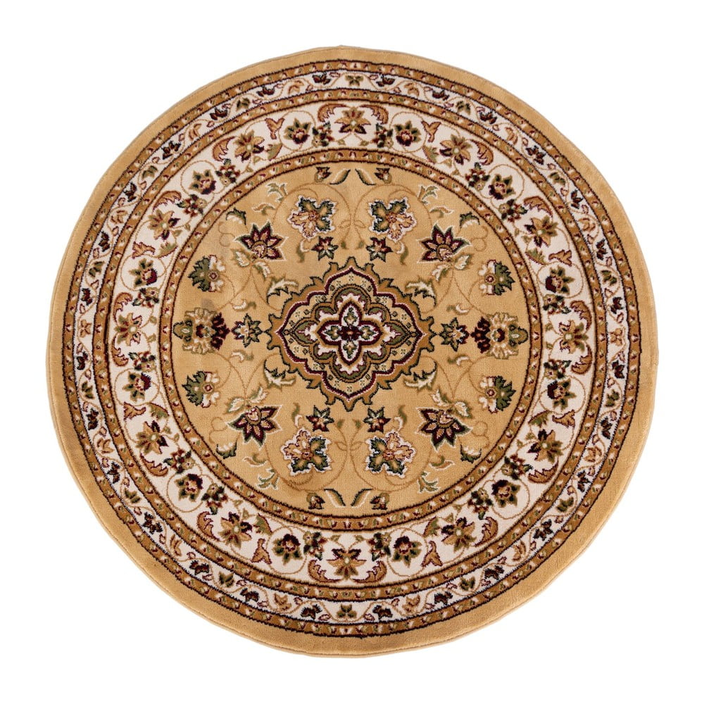 Bézs kerek szőnyeg ø 133 cm Sherbone – Flair Rugs