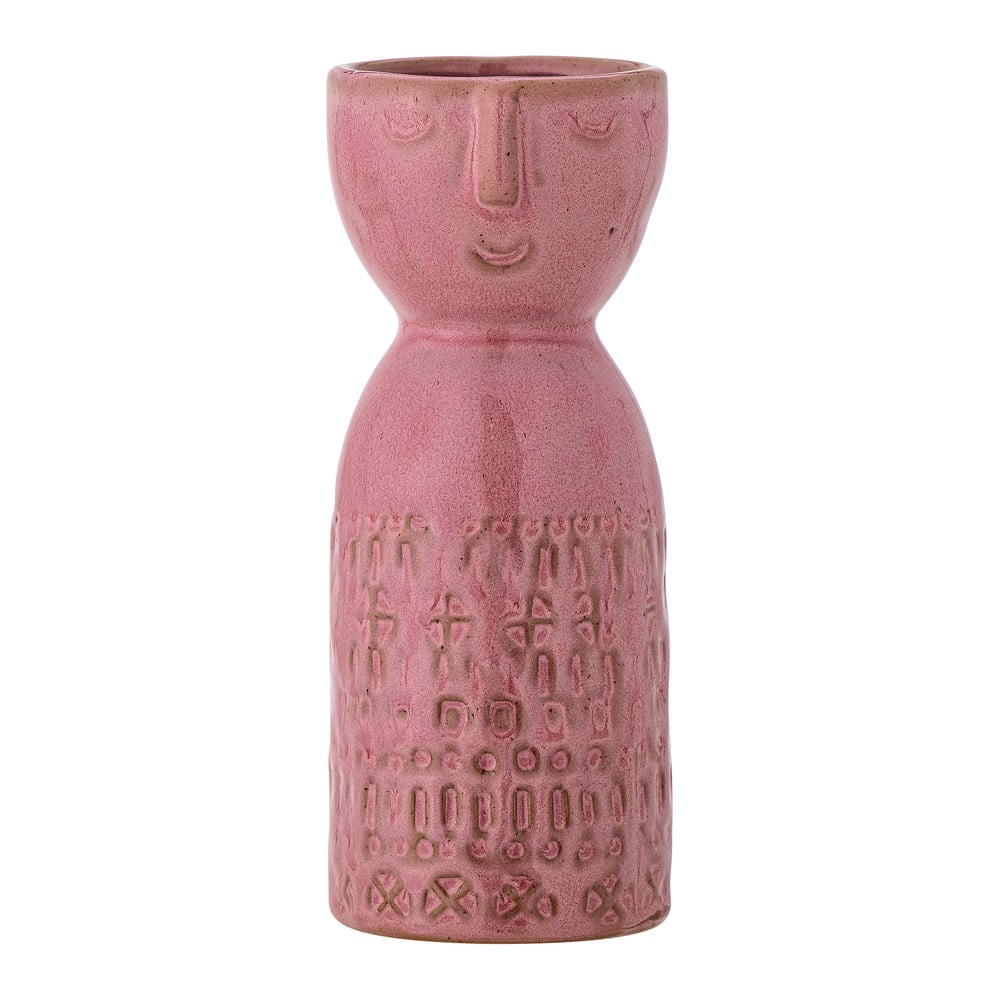 Rózsaszín agyagkerámia kézzel készített váza (magasság 14,5 cm) Embla – Bloomingville