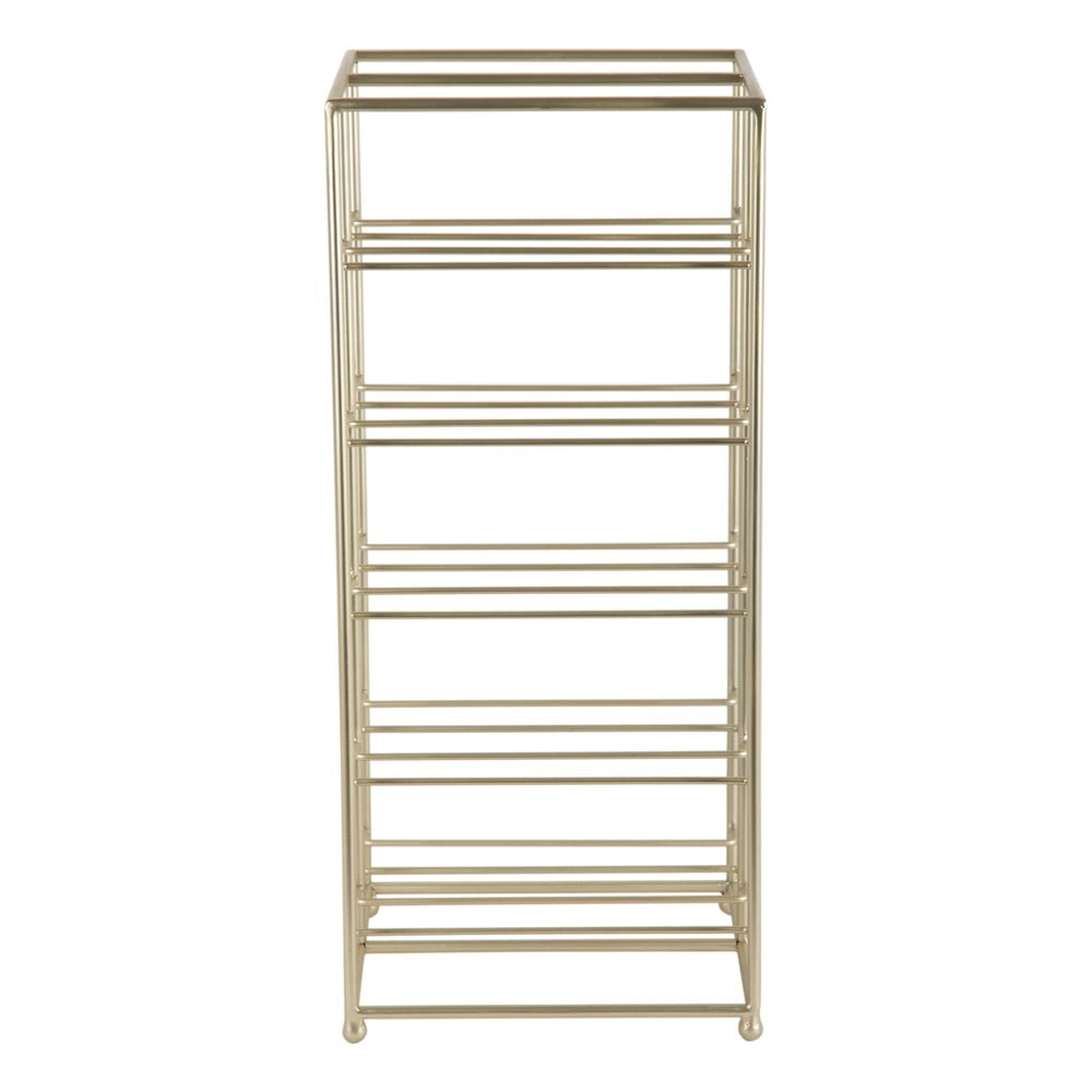 Aranyszínű fém bortartó polcos állvány, palackok száma 10 25x57x22,5 cm Dual Floor – PT LIVING