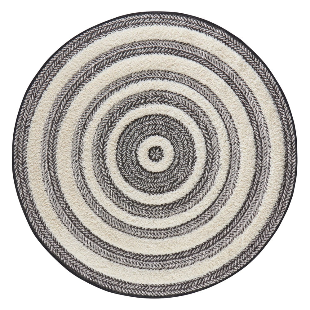 Handira szürke-fehér szőnyeg, ⌀ 160 cm - mint rugs