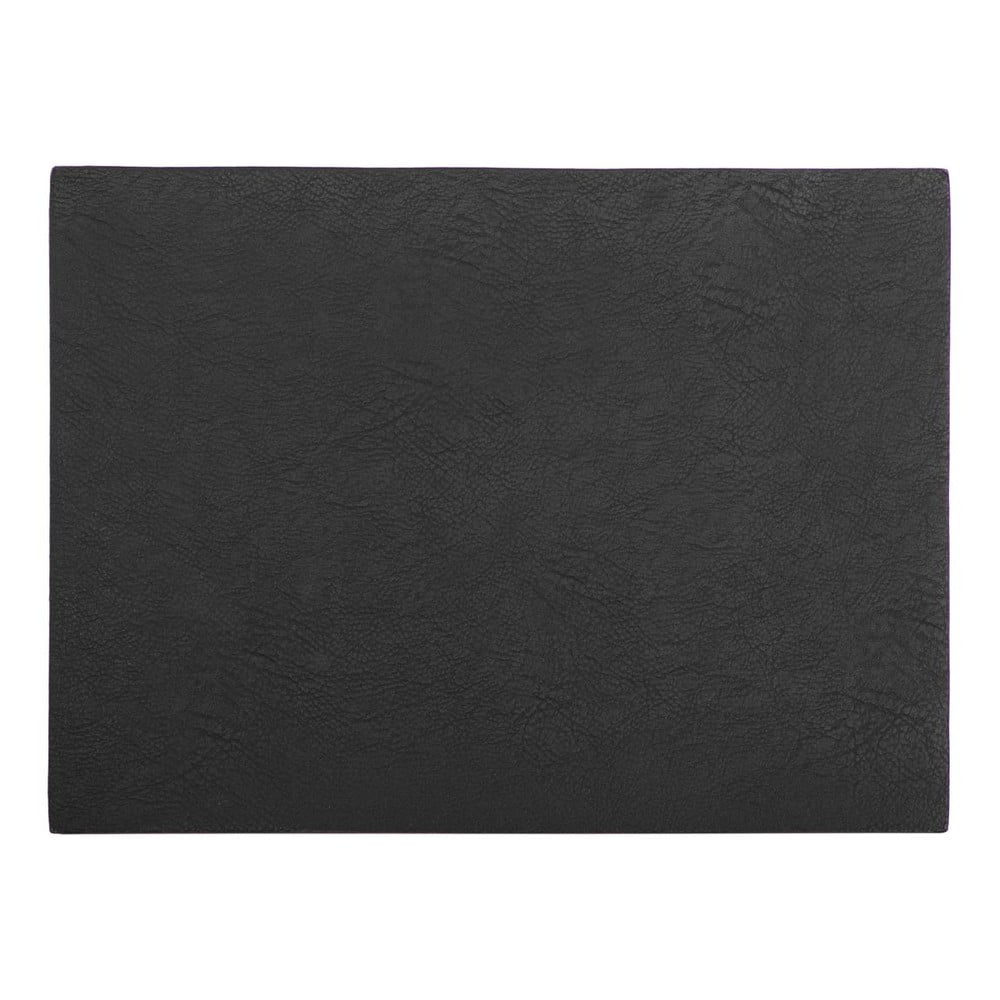Troja Rectangle fekete műbőr tányéralátét, 33 x 45 cm - ZicZac