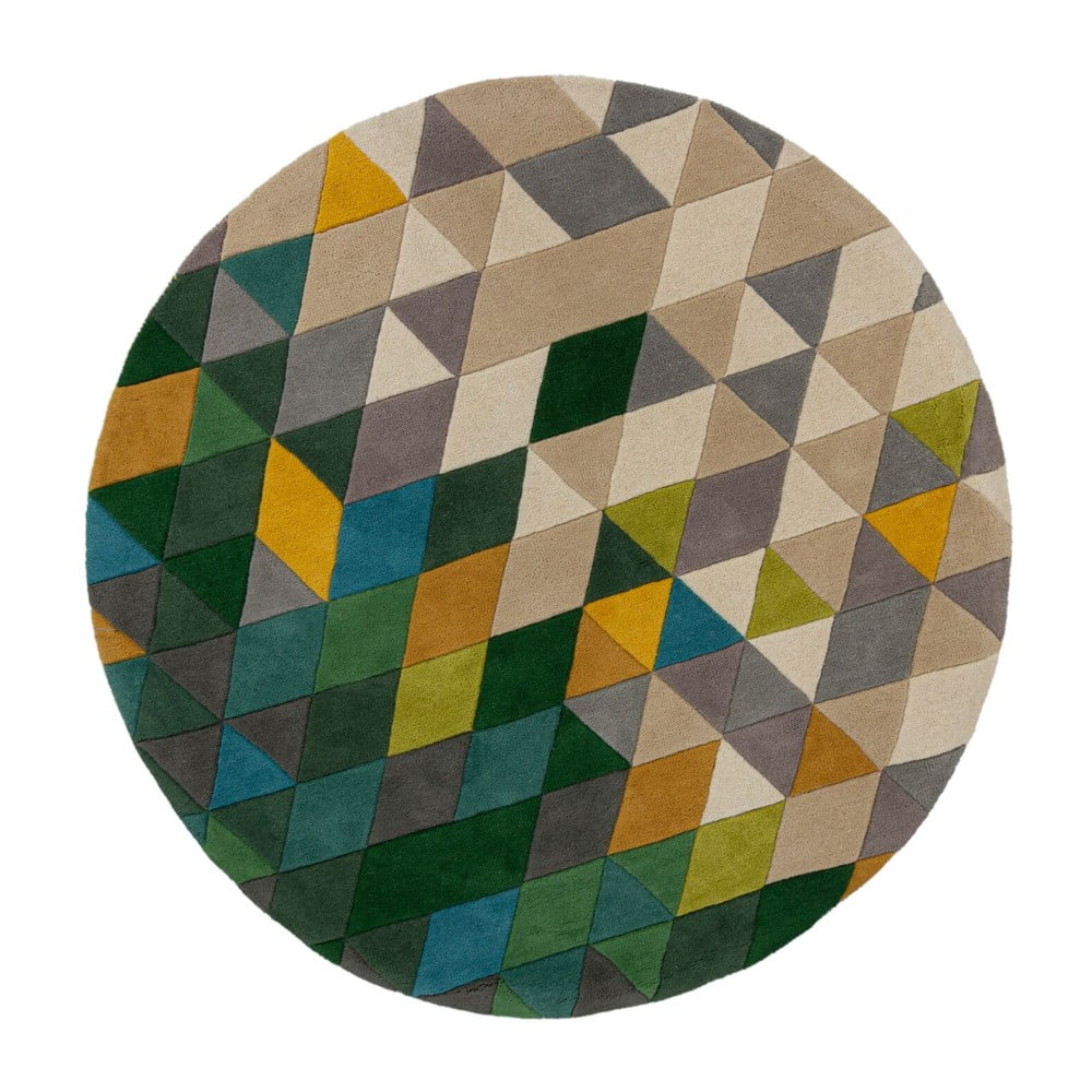 Prism gyapjú szőnyeg, ⌀ 160 cm - flair rugs
