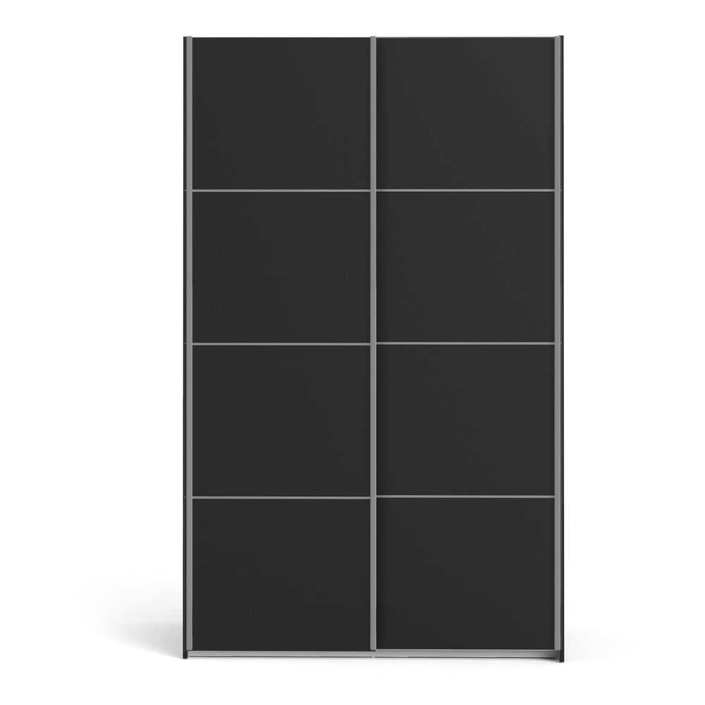 Verona fekete ruhásszekrény, 122 x 202 cm - Tvilum