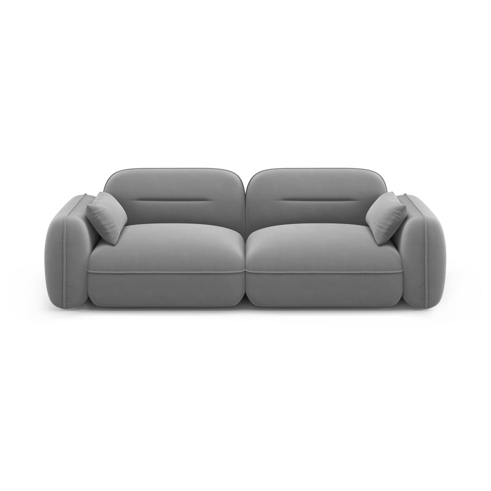 Világosszürke bársony kanapé 230 cm Audrey – Interieurs 86