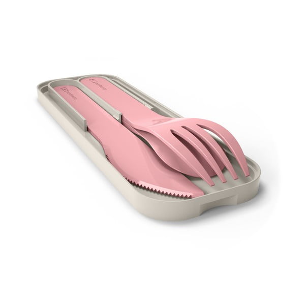 Pocket 3 részes rózsaszín utazó evőeszköz szett - Monbento