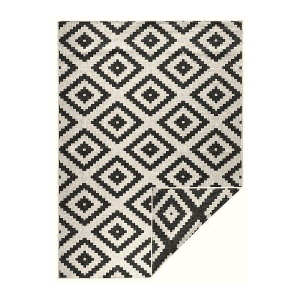 Malta fekete-krémszínű kültéri szőnyeg, 160 x 230 cm - NORTHRUGS