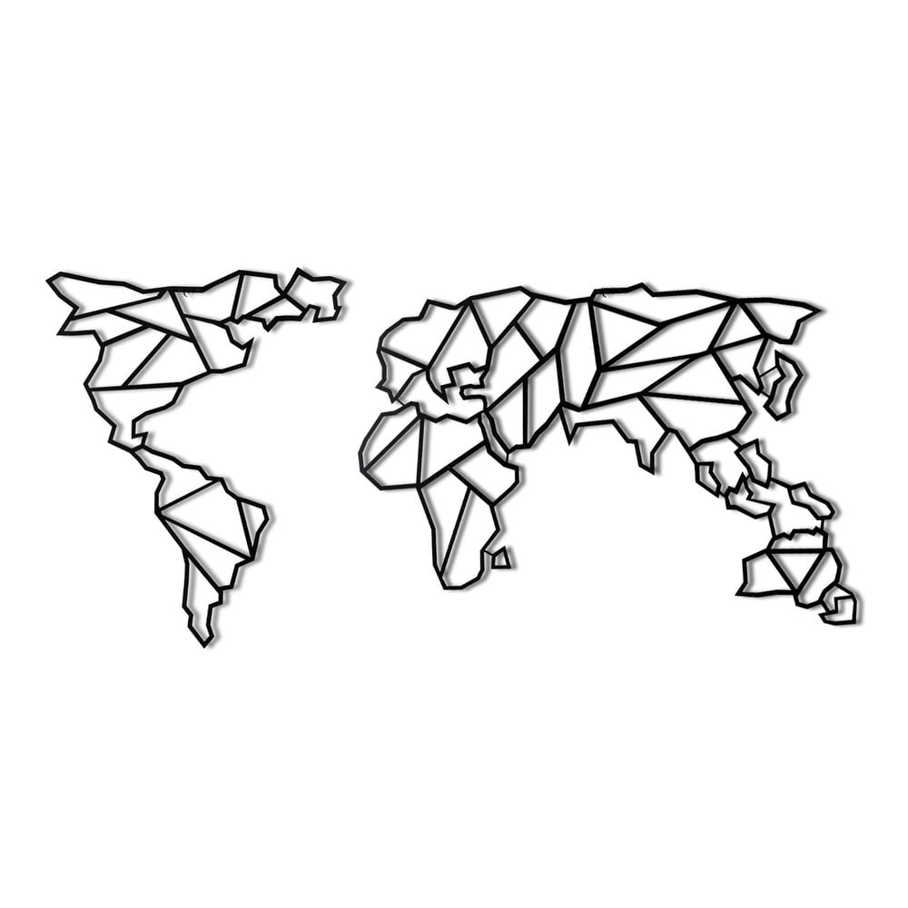 Map fém fali dekoráció, 60 x 130 cm