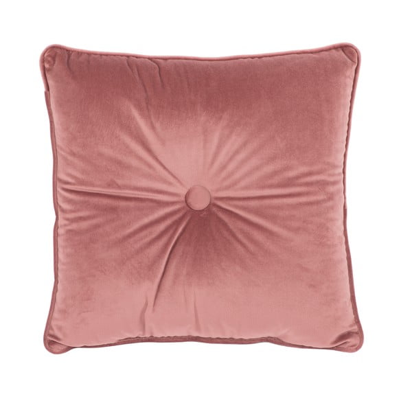 Velvet Button rózsaszín díszpárna, 45 x 45 cm - Tiseco Home Studio