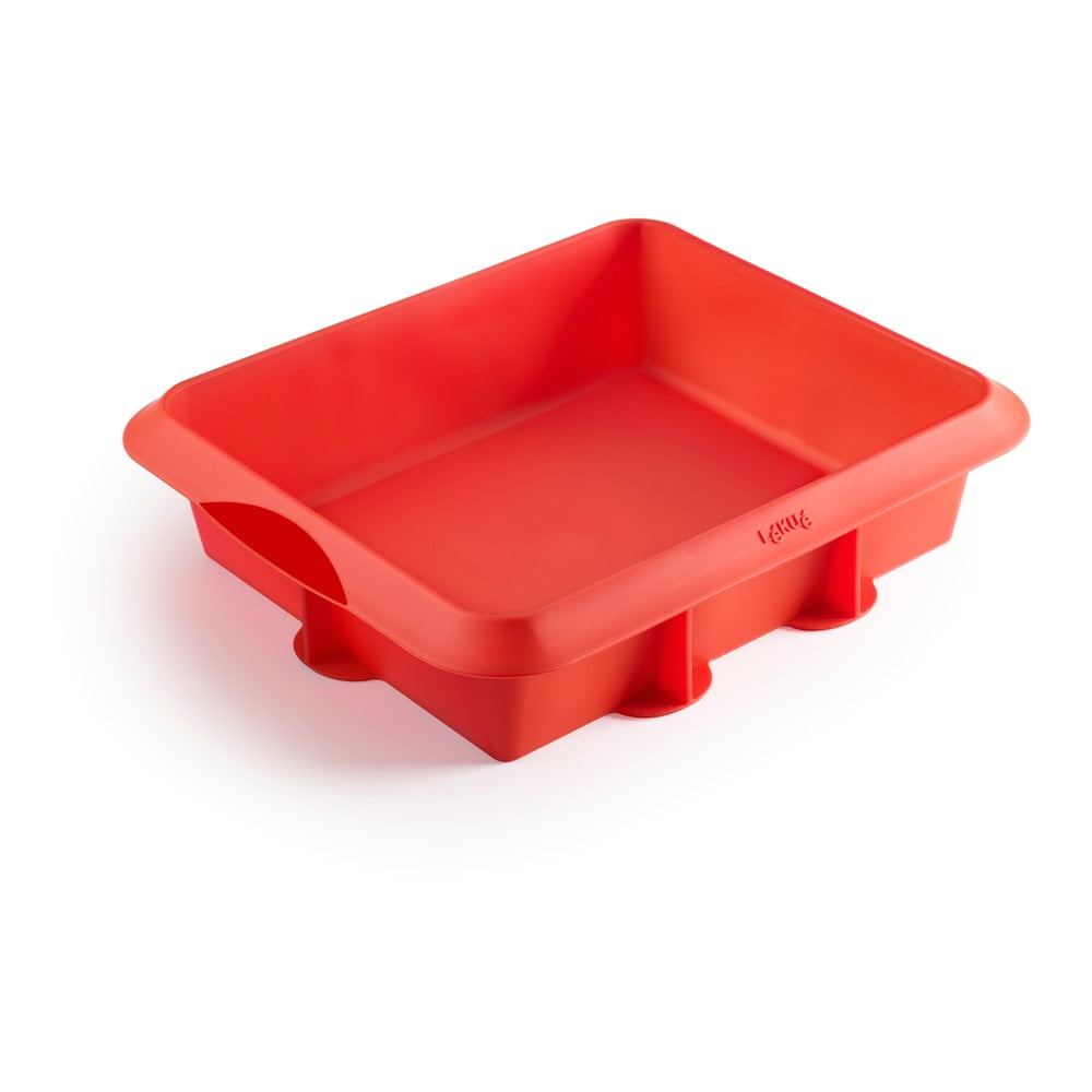 Piros szilikon sütőforma, 25 x 20 cm - Lékué