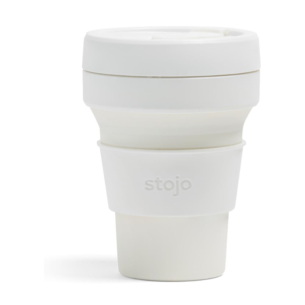 Pocket Cup Quartz fehér összecsukható utazópohár, 355 ml - Stojo