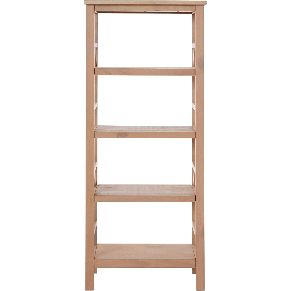 Natúr színű borovi fenyő könyvespolc 62x138 cm Titian – Støraa
