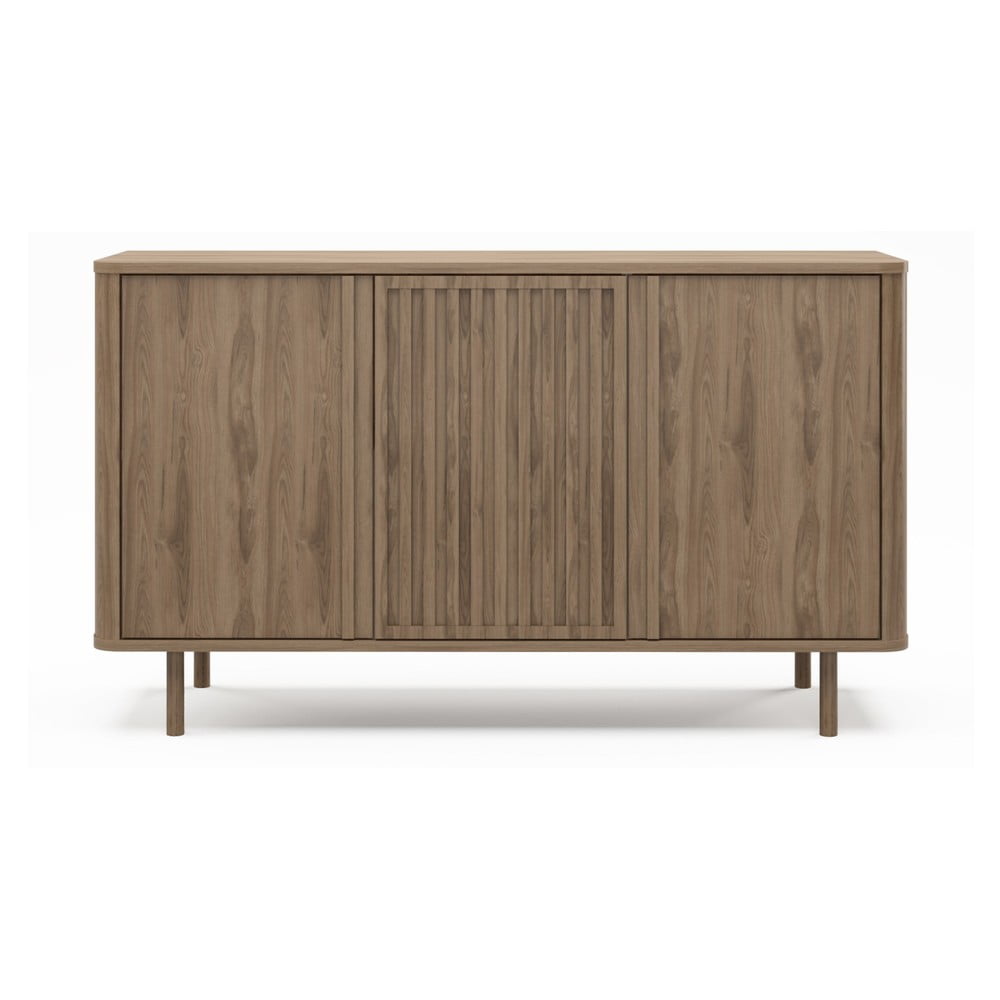 Natúr színű komód tölgyfa dekorral 138x80x40 cm Salma – Marckeric