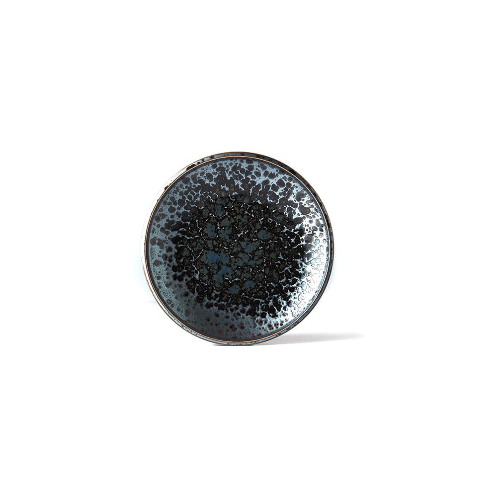 Black Pearl fekete kerámia tányér, ø 20 cm - MIJ