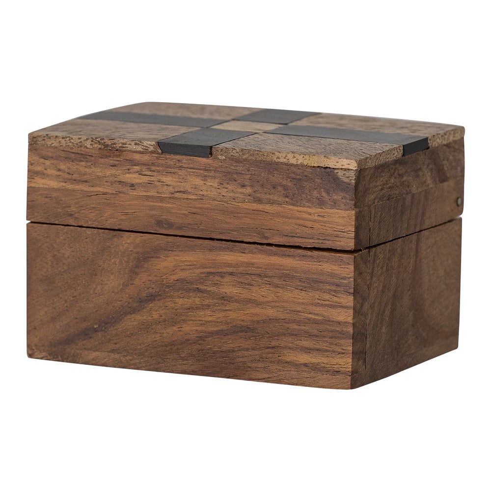 Barna dekoratív fa tárolódoboz 6,5x4,5x4 cm Cemile – Bloomingville